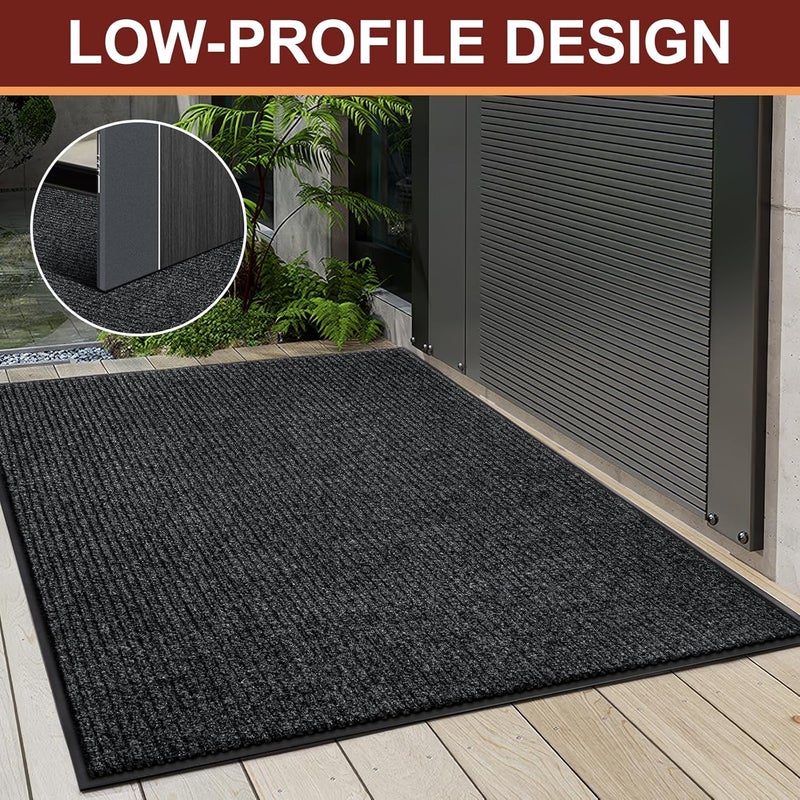 Vicwe Indoor Outdoor Door Mat, 2'x4' Heavy Duty Front Door Mat, Non-Slip Washable Doormats Entrance Mats, Dirt Resistant and Absorbent Doormat, Commercial Outdoor Entrance Floor Mat for Home Office - Image 3